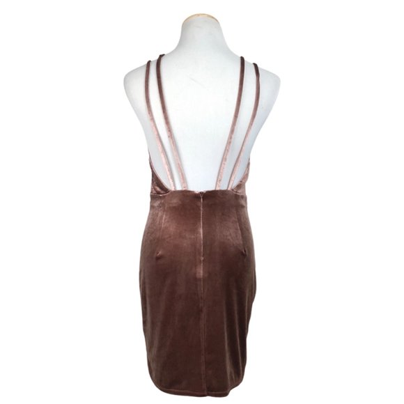 FOREVER 21 Dress Velour Micro Mini Rose Soft Plush Body Con Women's Size Small - Picture 3 of 5